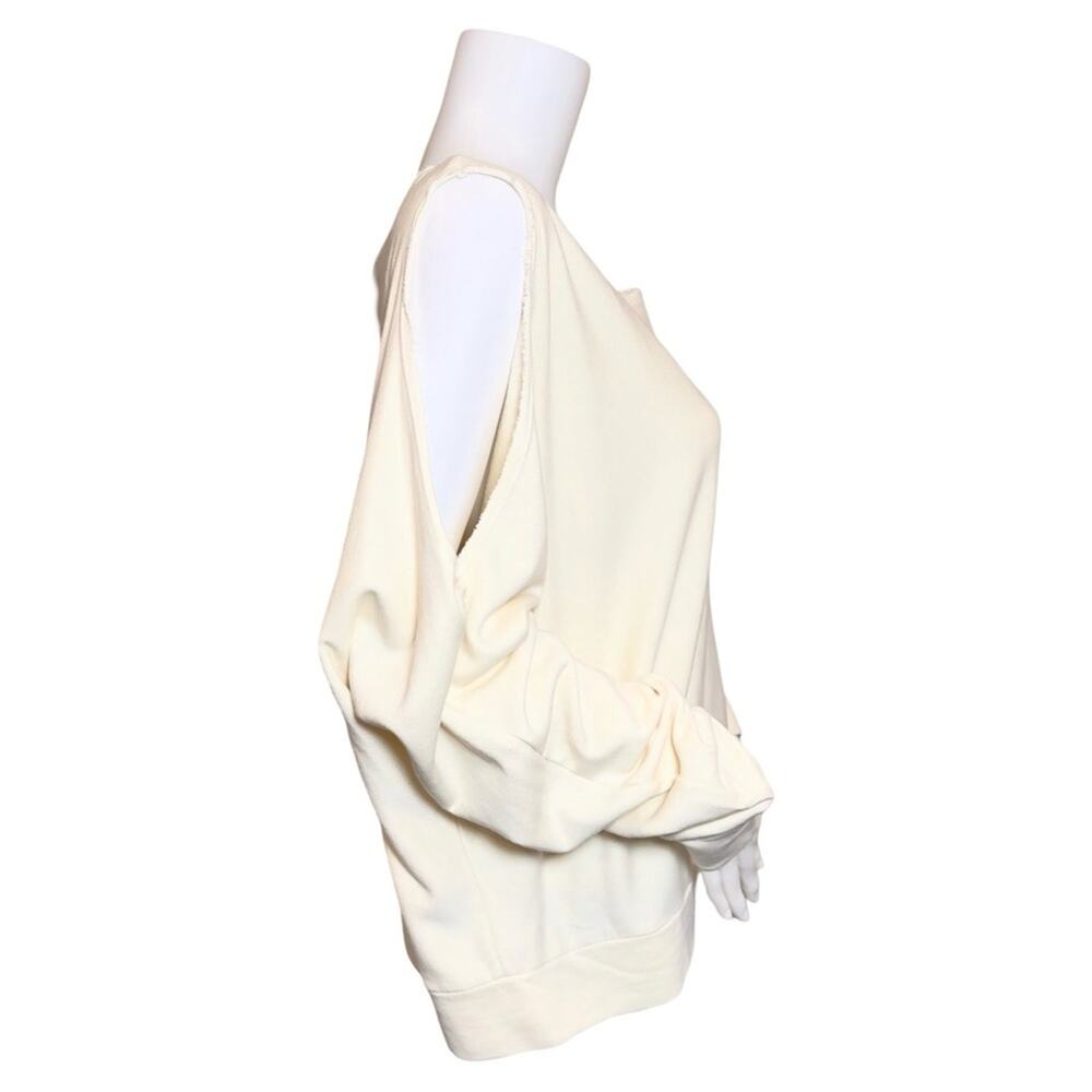 #T40 Lanston One Shoulder Pullover in Cream SZ L $139 - Picture 10 of 12